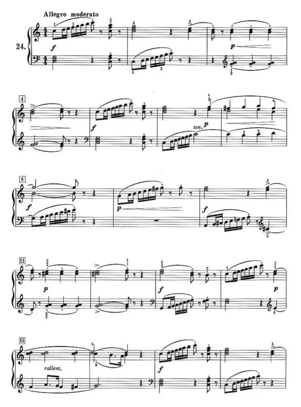 50首莱蒙钢琴练习曲 作品37（NO.24）