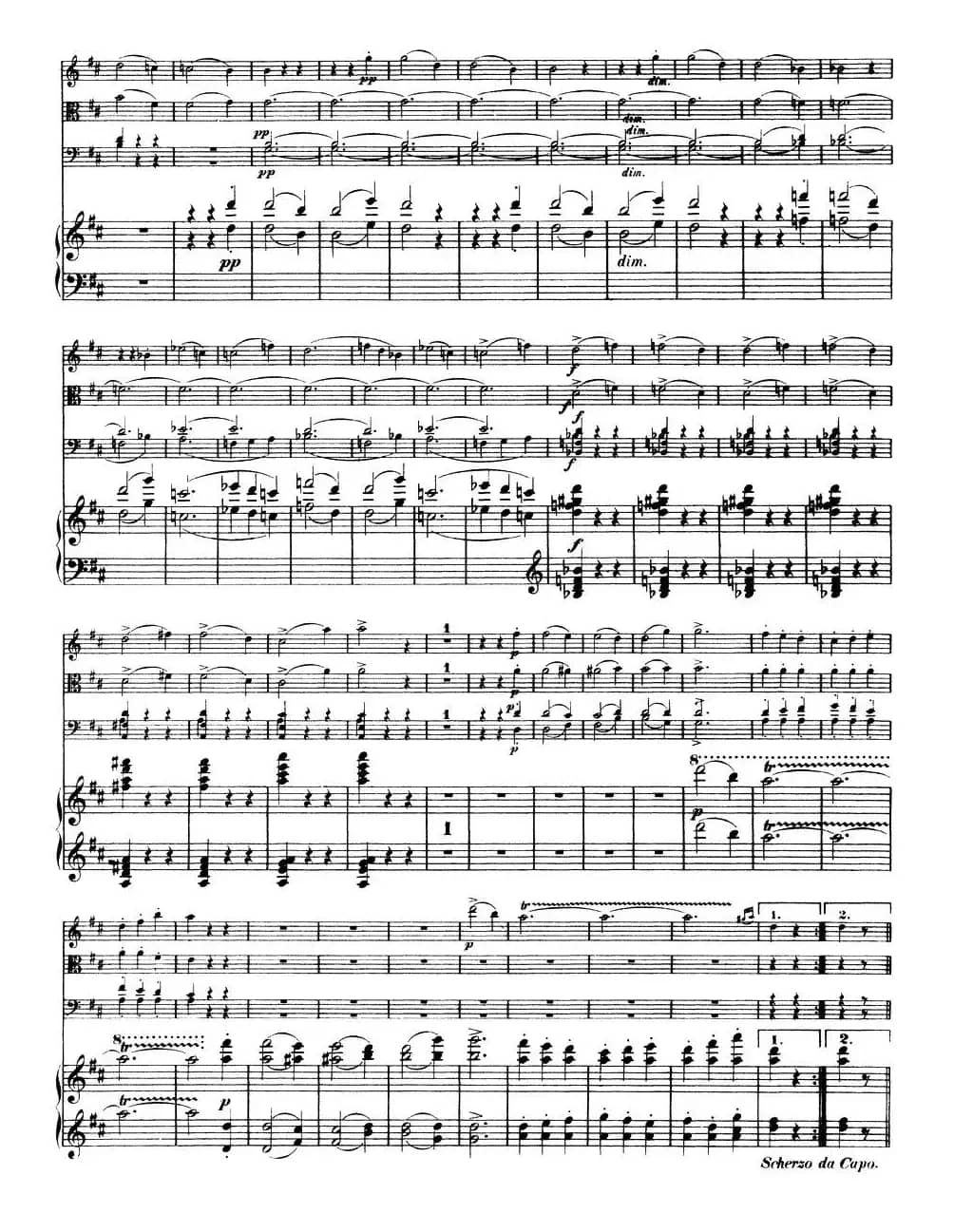 A大调鳟鱼五重奏（P21—30）（（弦乐+钢琴）