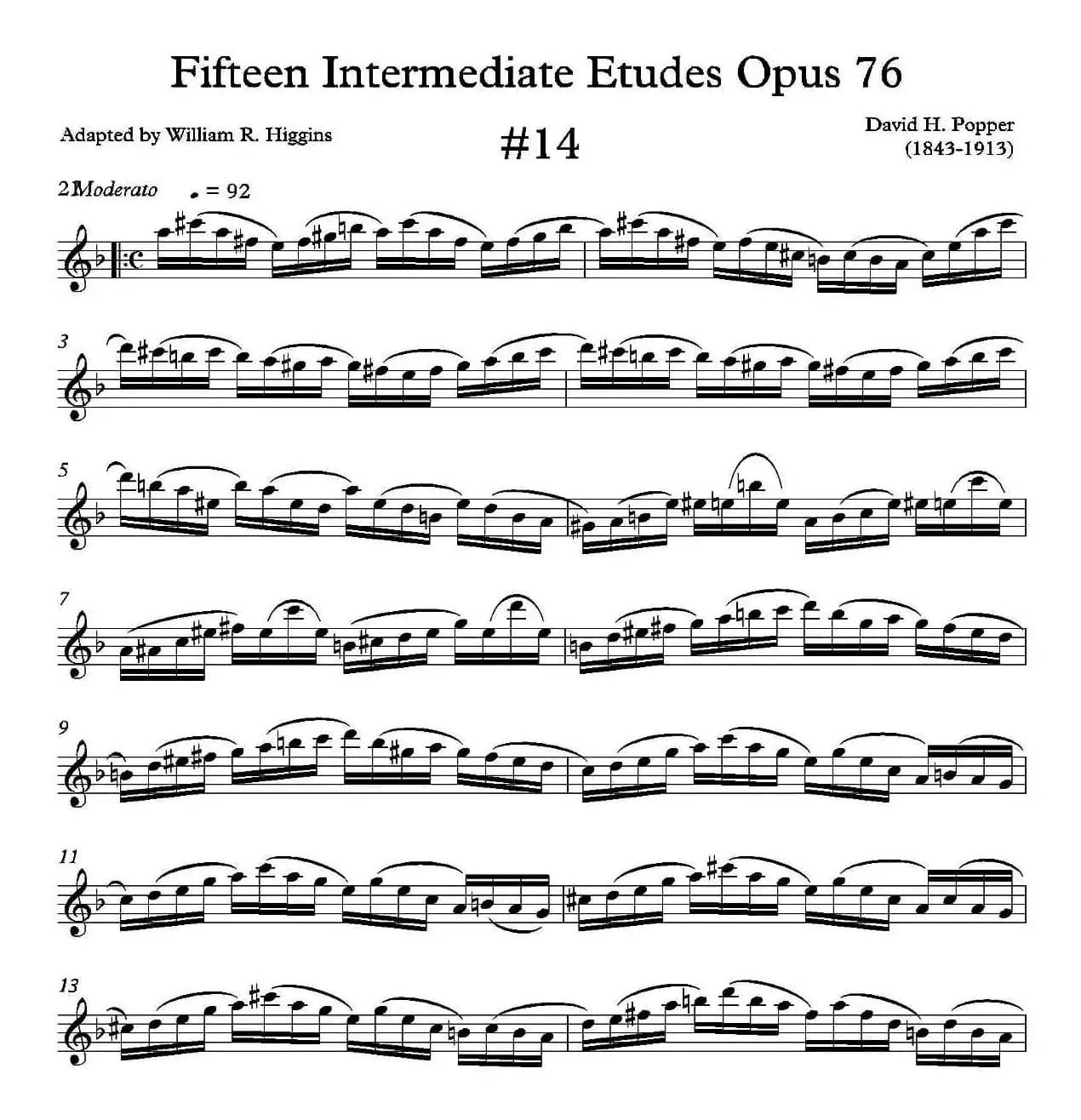 中级练习曲15首 Op76（14）