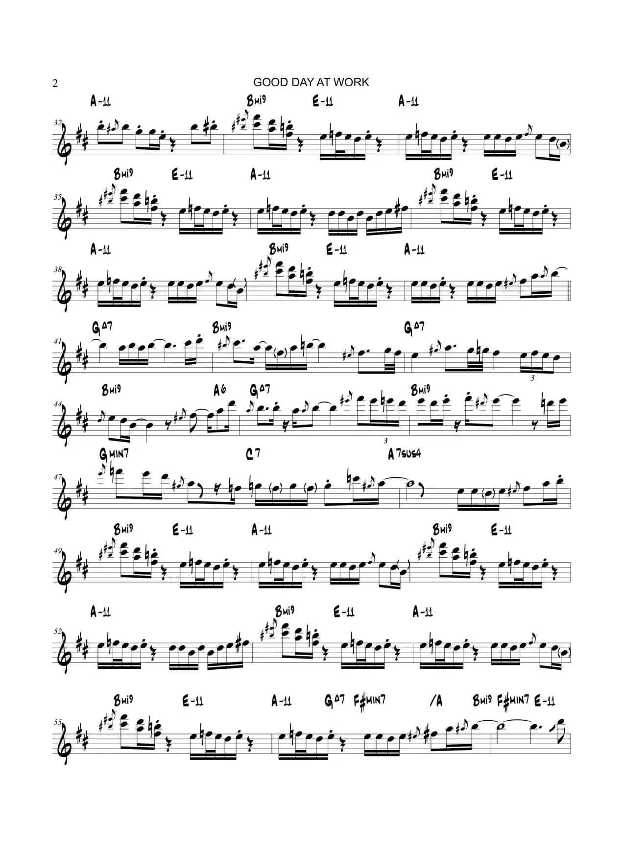 Good Day At Work（次中音萨克斯）