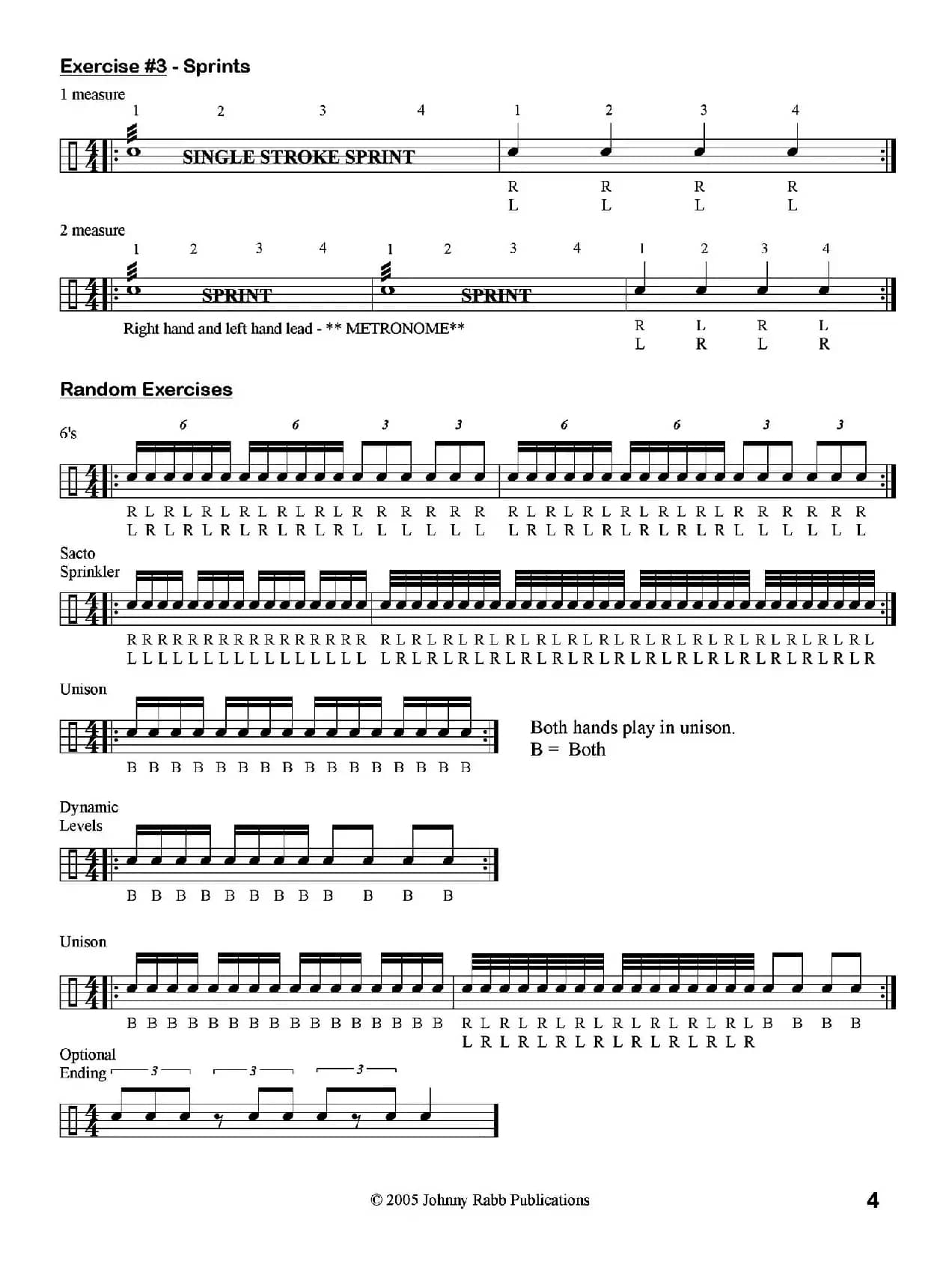 30 DAYS TO BETTER HANDS（30天鼓手左右手练习鼓谱）