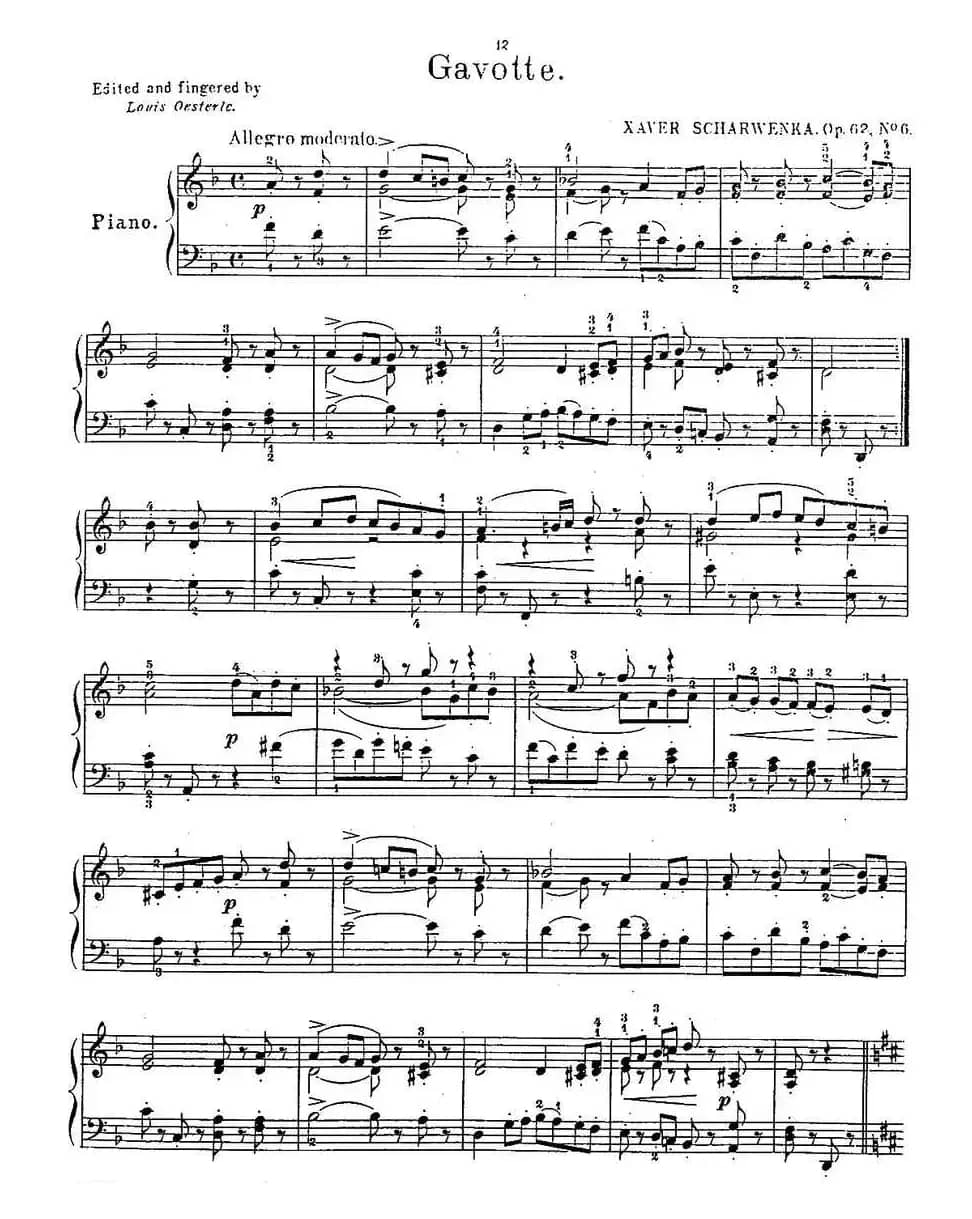 Album f the Young Op·62（6· 加沃特舞曲 Gavotte，d小调）