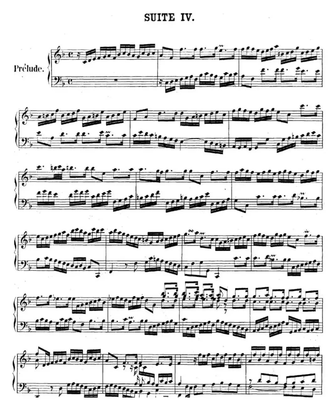 英国组曲No.4 巴赫 F大调 4th Suite BWV 809