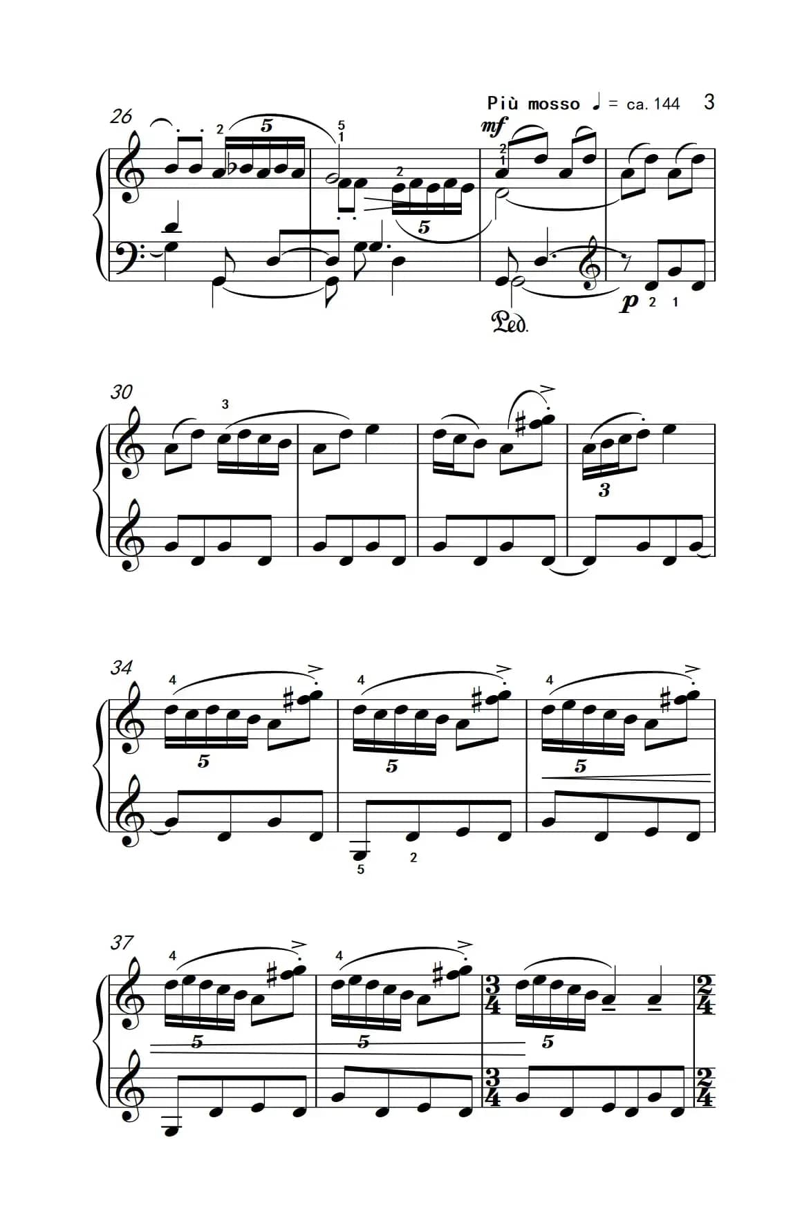 风笛（巴托克 小宇宙 钢琴教程 5）