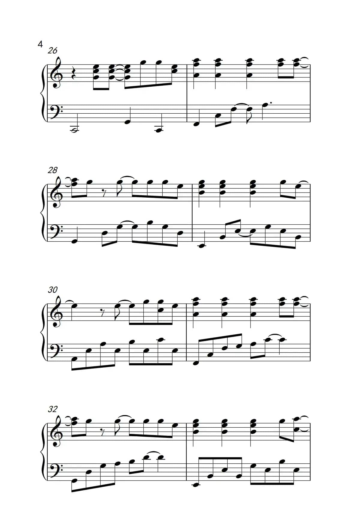 日不落（《弹吧音教》制谱版）