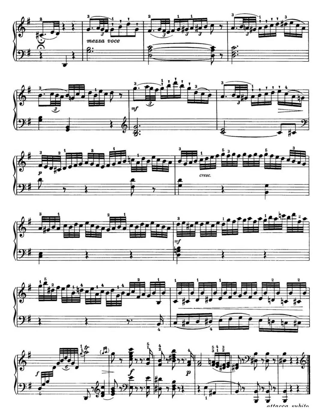 海顿 钢琴奏鸣曲 Hob XVI 34 in E minor