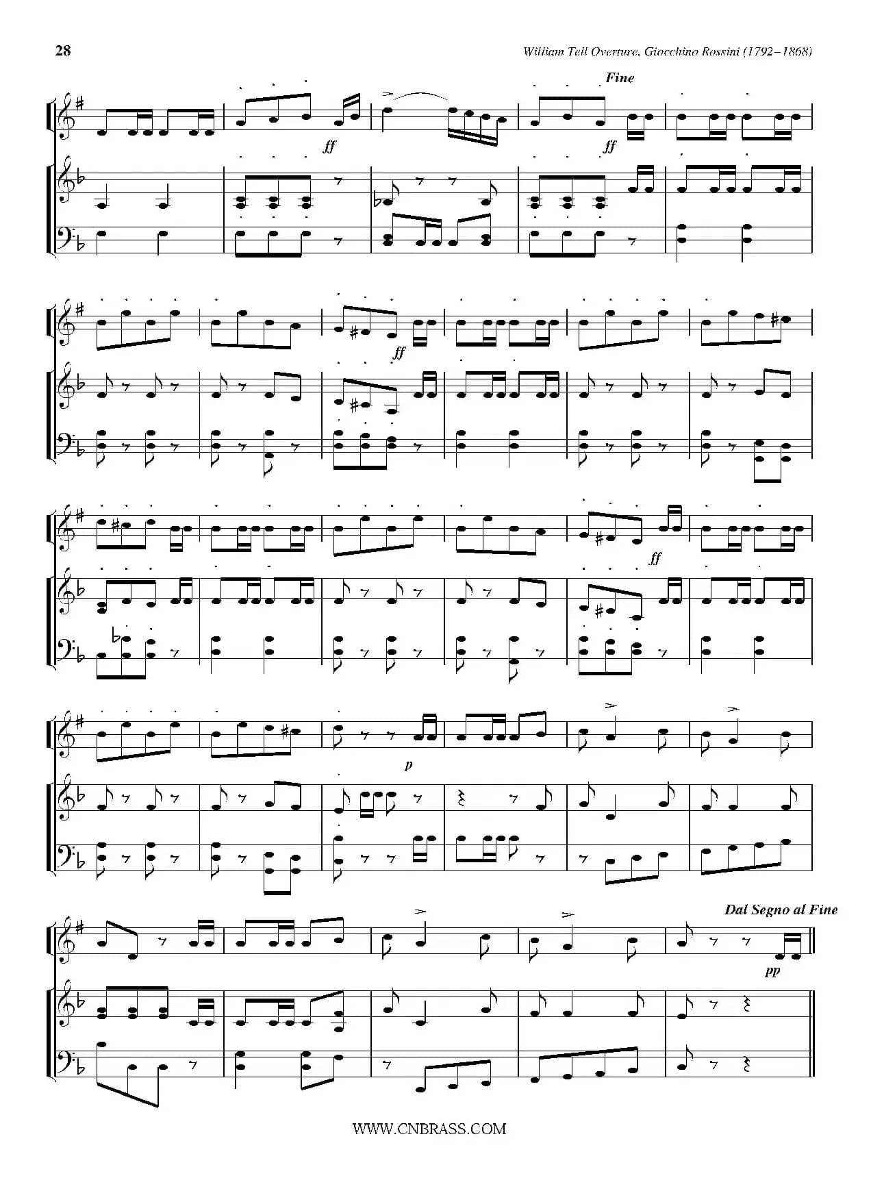 William Tell Overture（小号+钢琴伴奏）