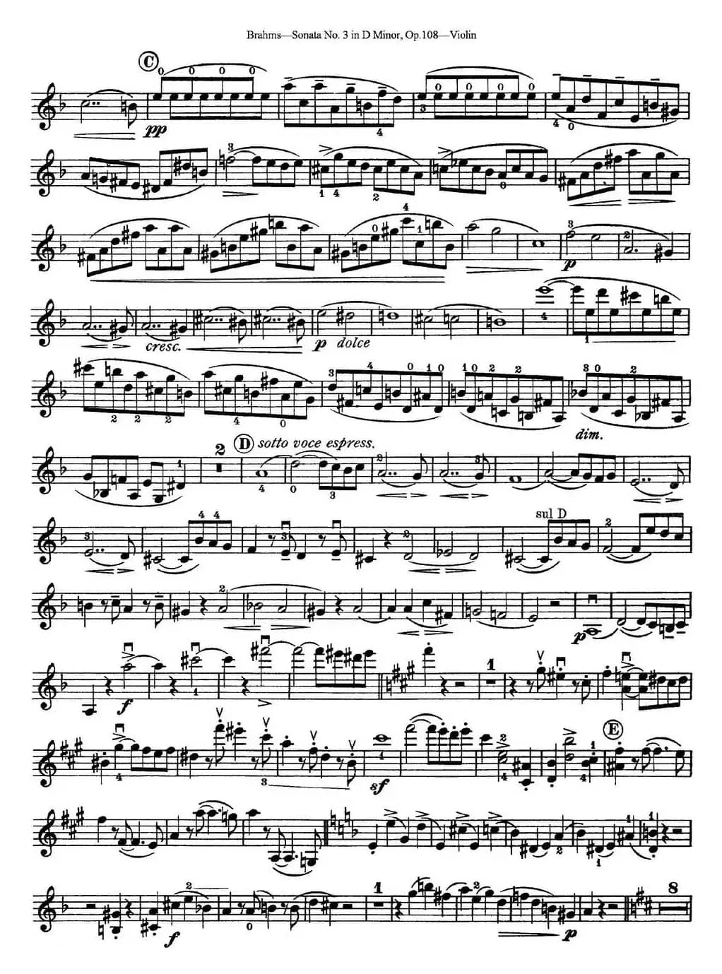 Violin Sonata No.3 in D Minor Op.108