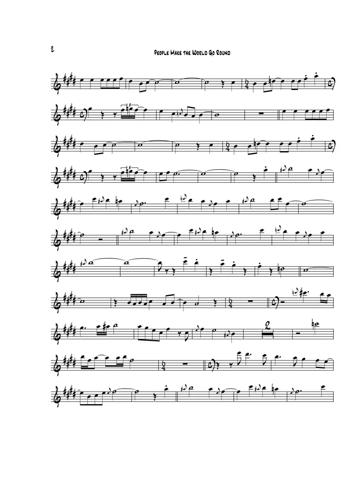 People Make The World Go Round（次中音萨克斯）