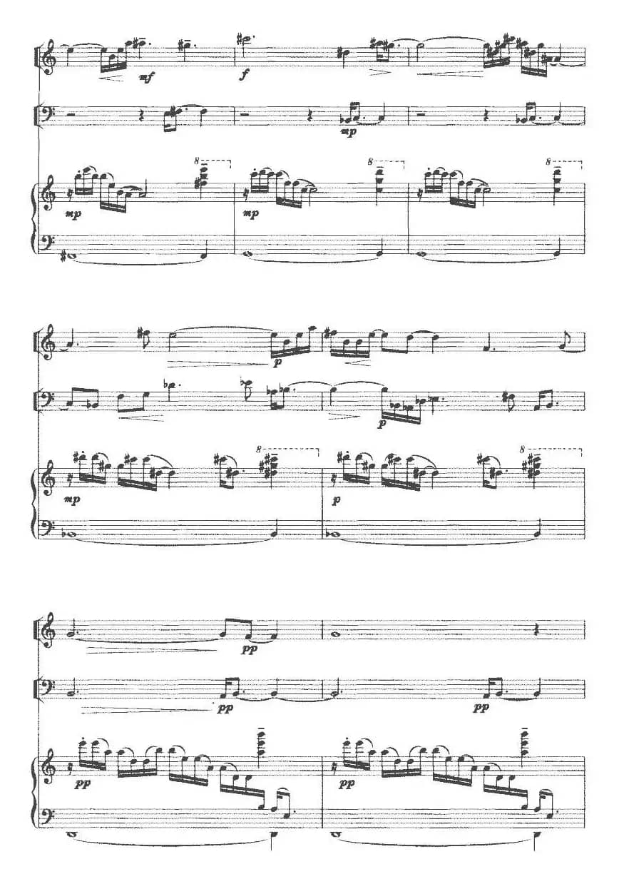 钢琴三重奏（陈铭志作曲版、小提琴+大提琴+钢琴）