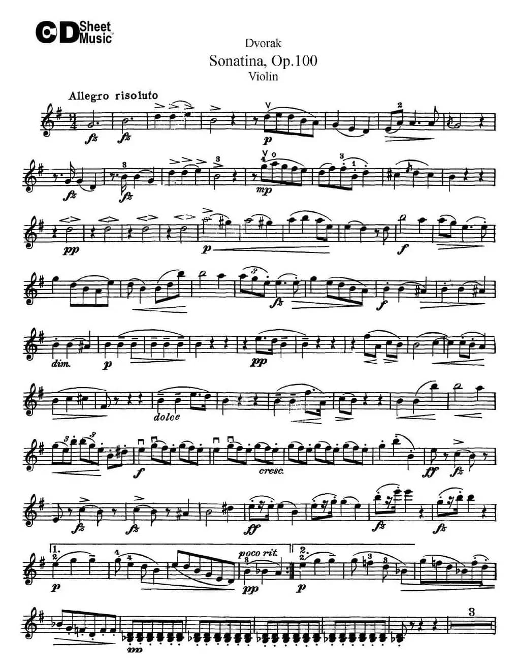 Violin Sonatina Op.100