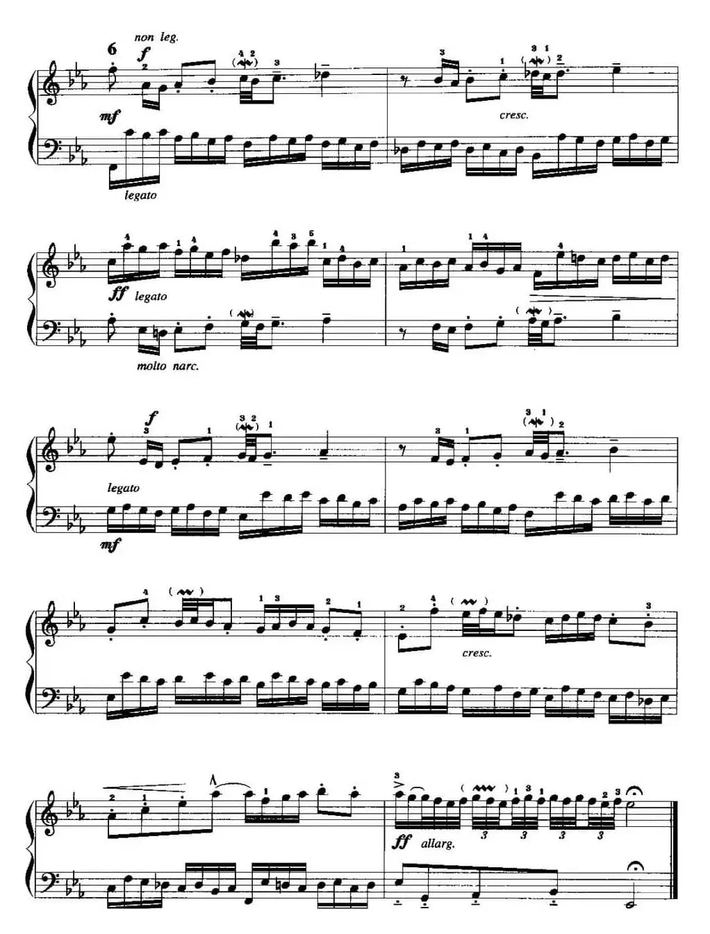 手风琴复调作品：降E大调二部创意曲