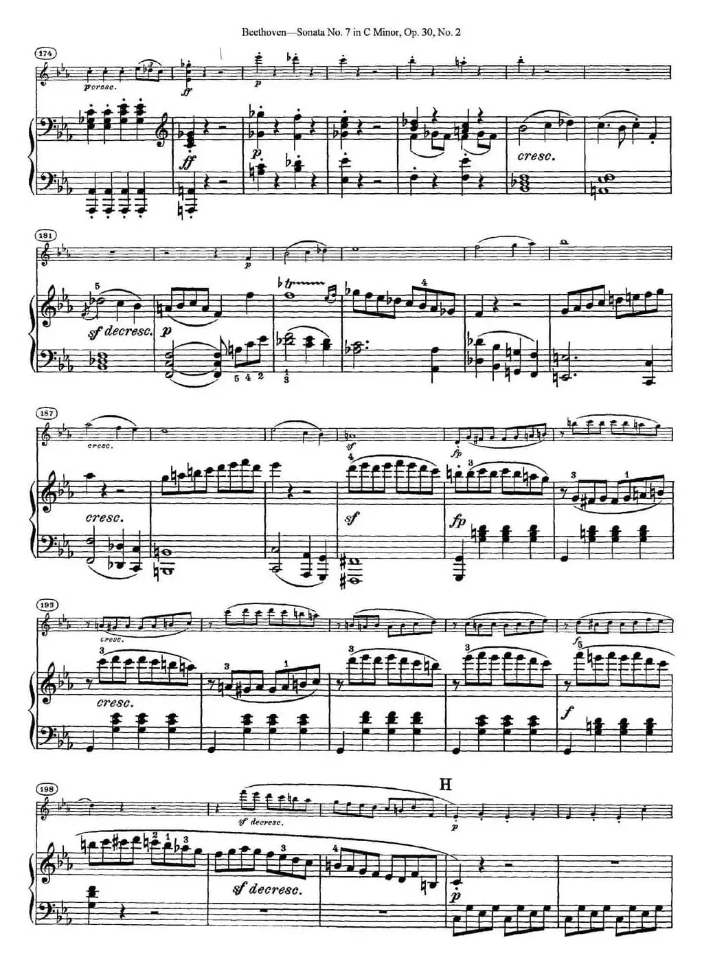 Violin Sonata No.7 in C Minor Op.30 No.2（小提琴+钢琴伴奏）