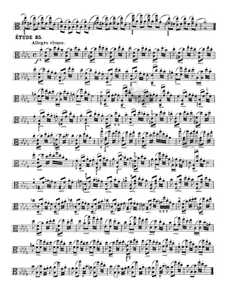 克莱采尔《中提琴练习曲40首》（ETUDE 33-35）