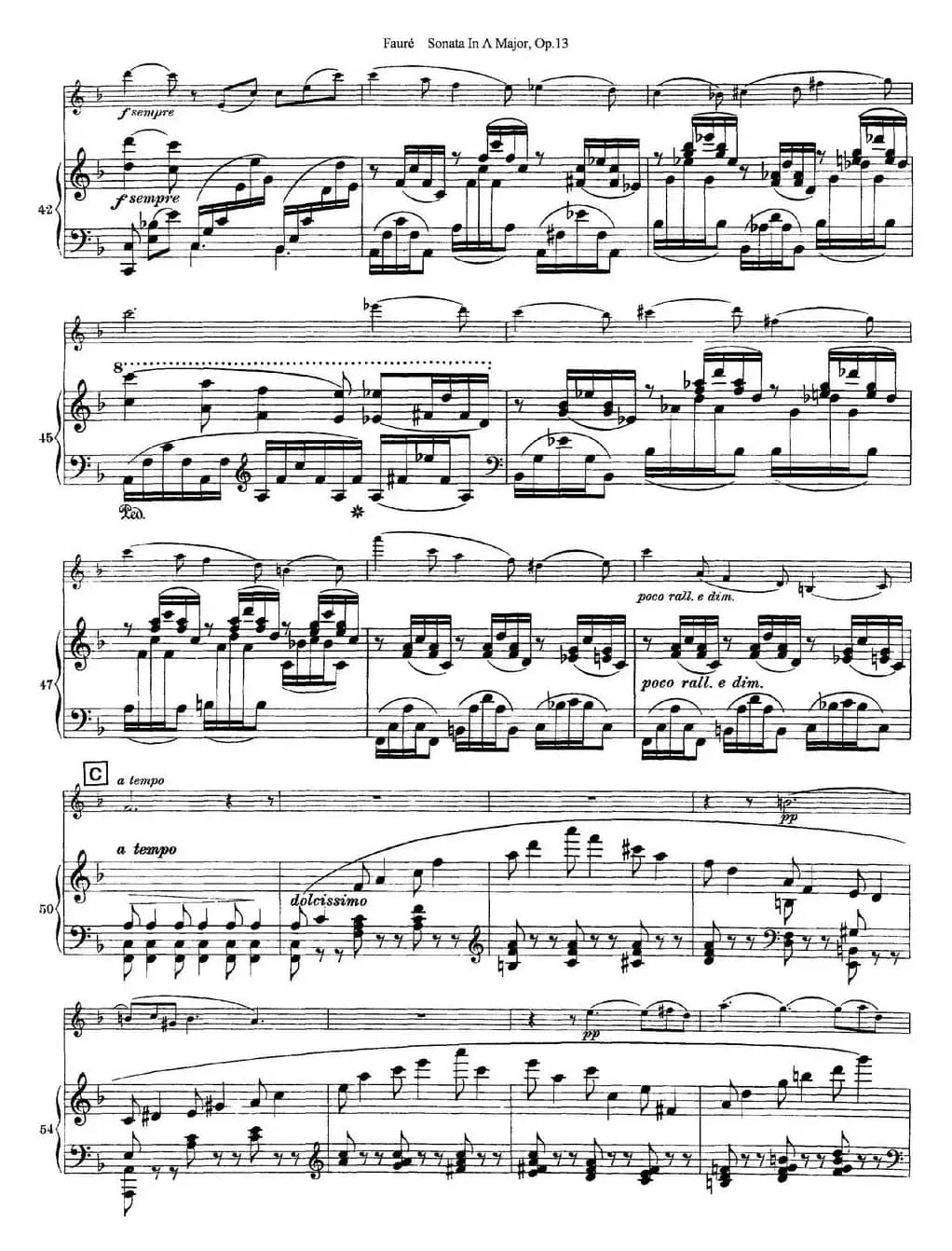 Violin Sonata No.1 Op.13（小提琴+钢琴伴奏）