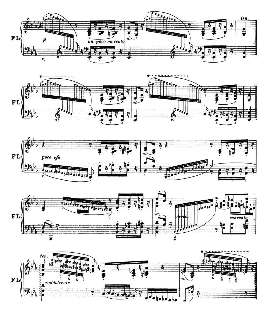 6首帕格尼尼大练习曲（Andantino capriccioso）