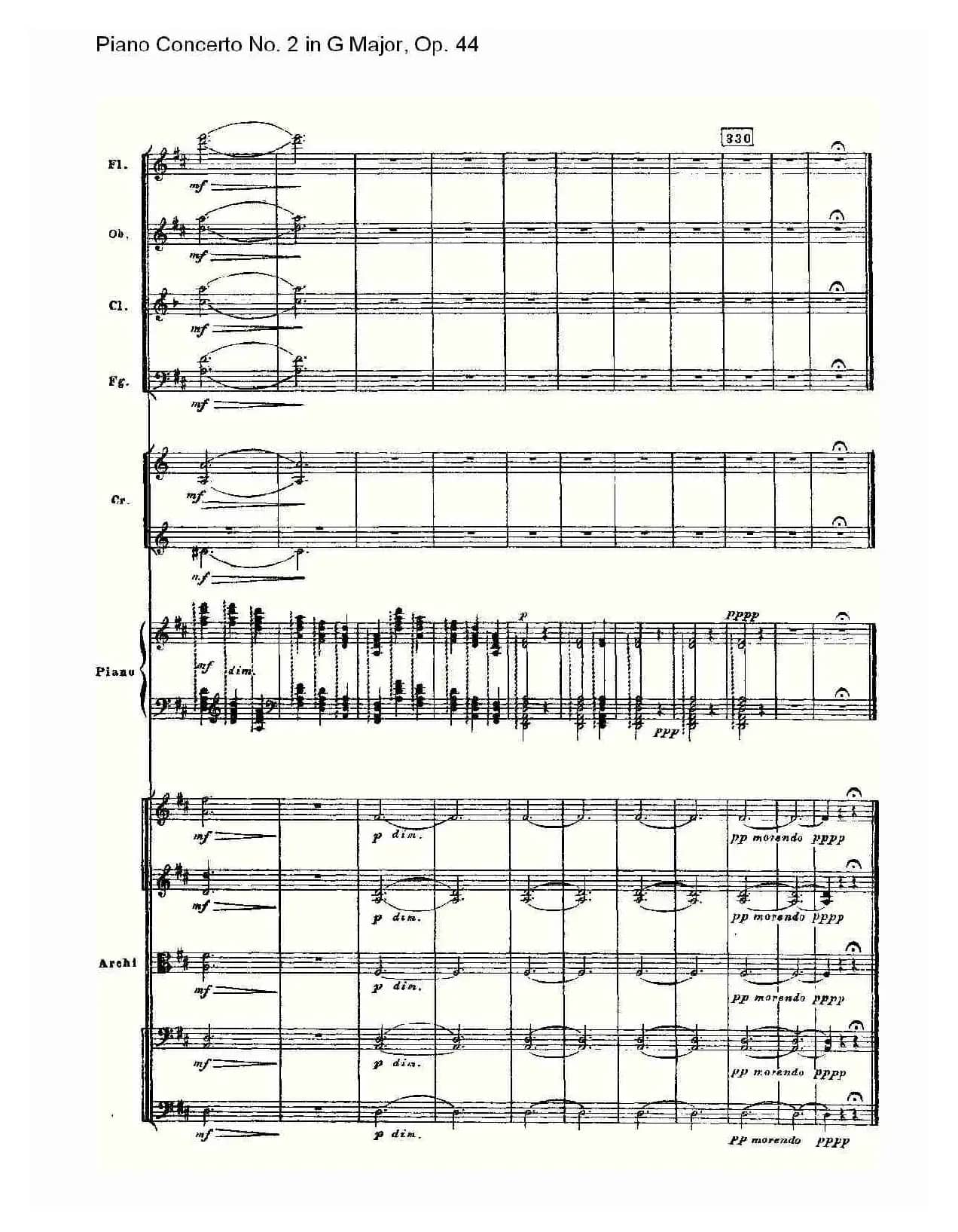 G大调第二钢琴协奏曲, Op.44第二乐章