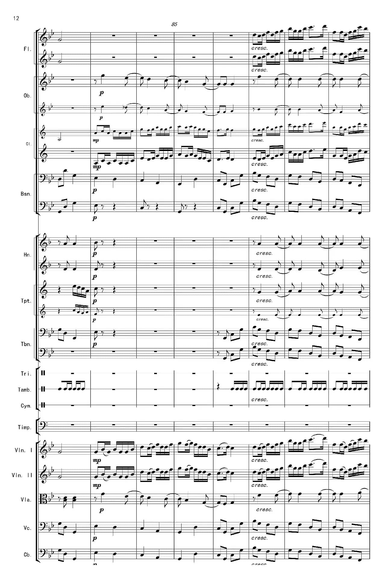 巴蜀一景（管弦乐组曲总谱）