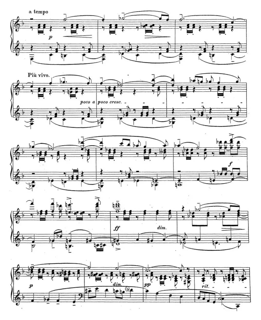 拉赫玛尼诺夫 钢琴前奏曲18 F大调 Op.32 No.7