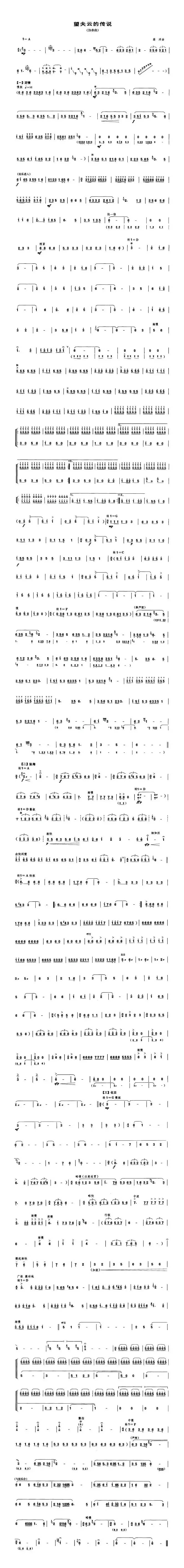 望夫云的传说(协奏曲)（笙谱）