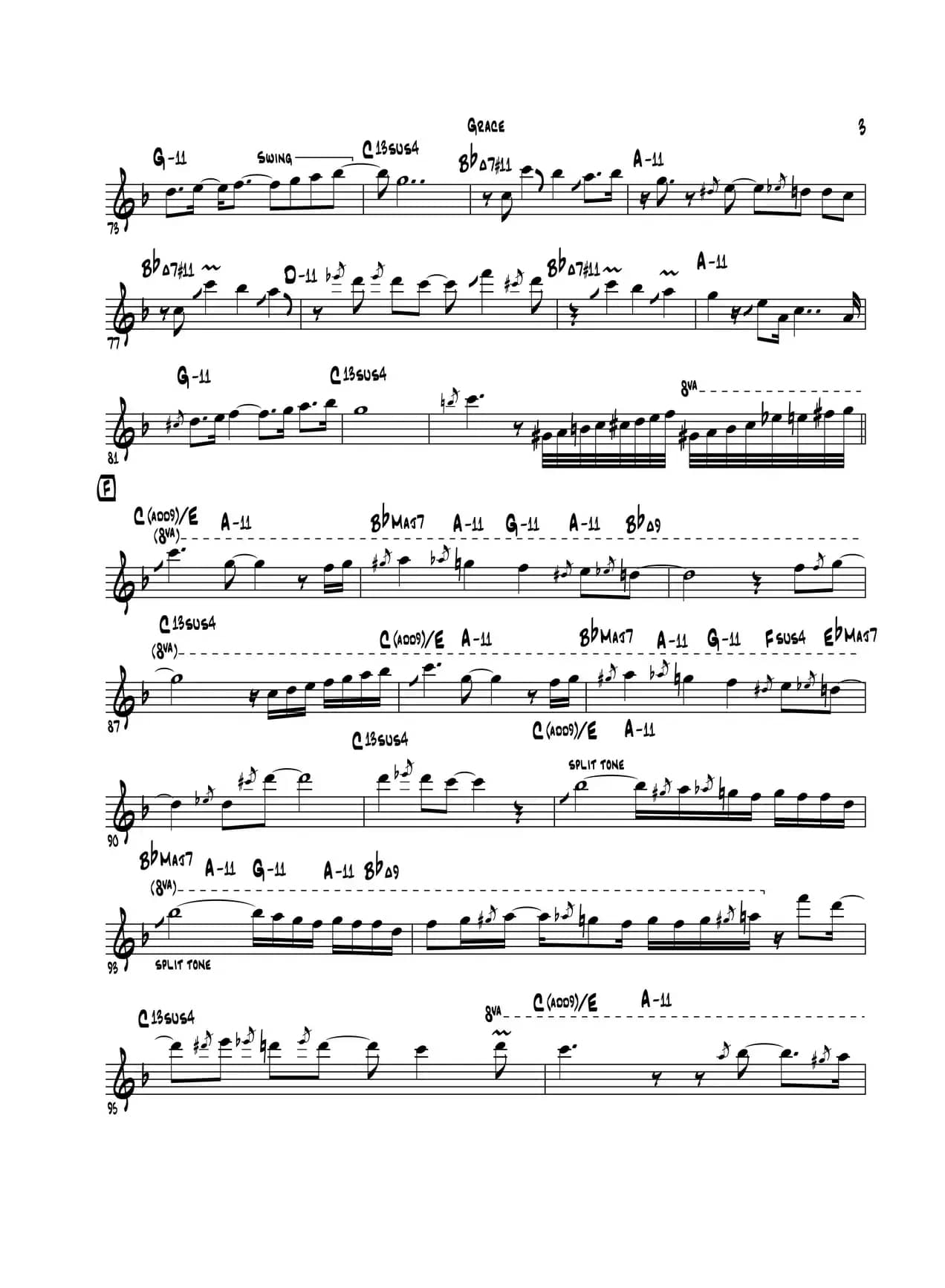 Grace（次中音萨克斯）