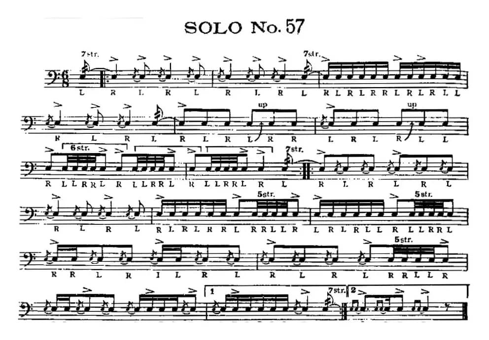 美国军鼓 SOLO No.56-60（爵士鼓谱）