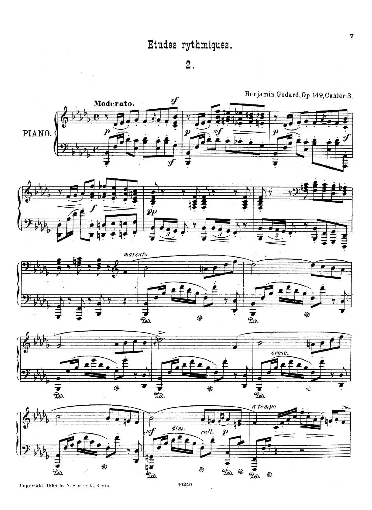 Etudes Rythmiques Op.149（节奏练习曲集）（2）
