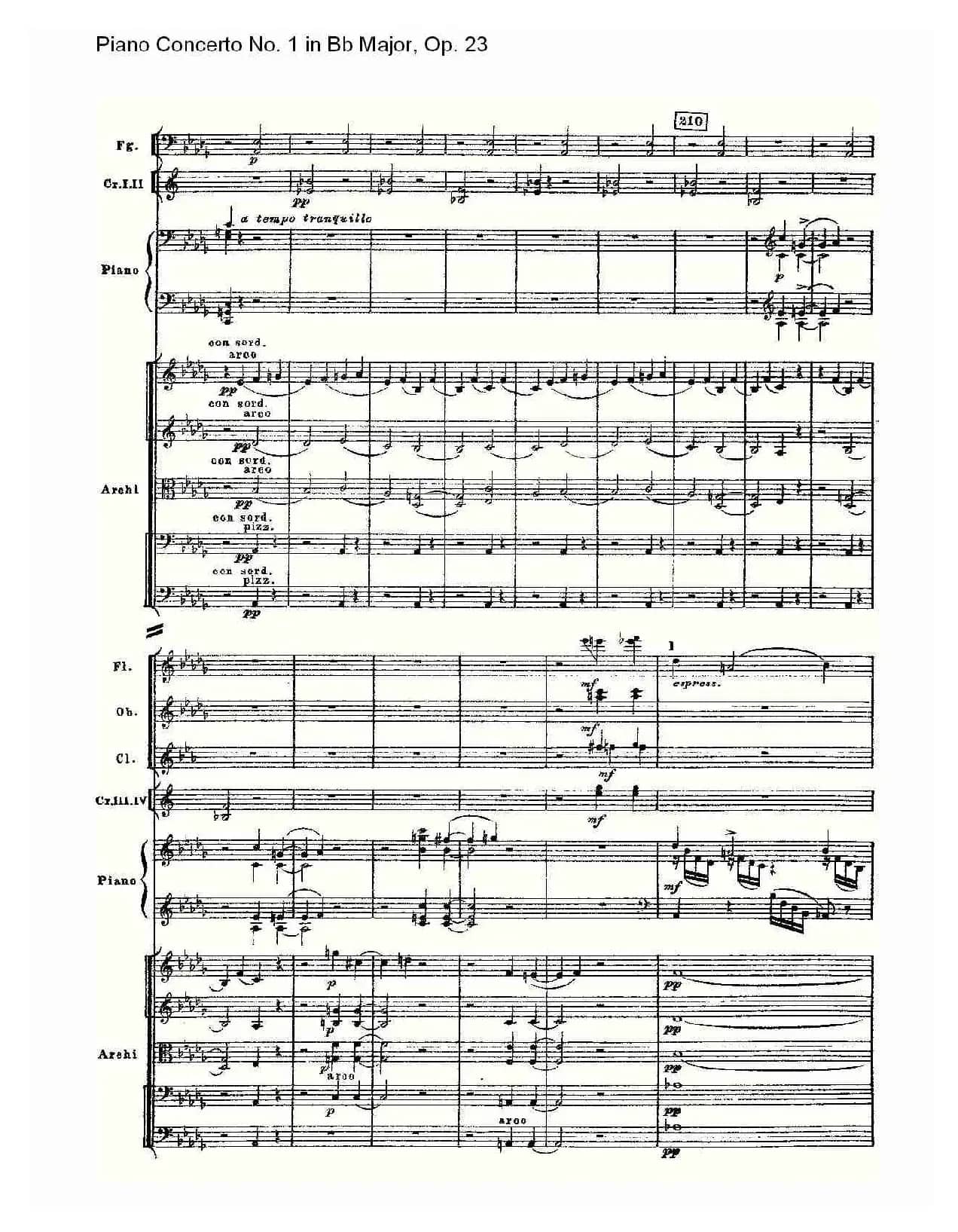 Bb大调第一钢琴协奏曲,Op.23第一乐章第一部（一）