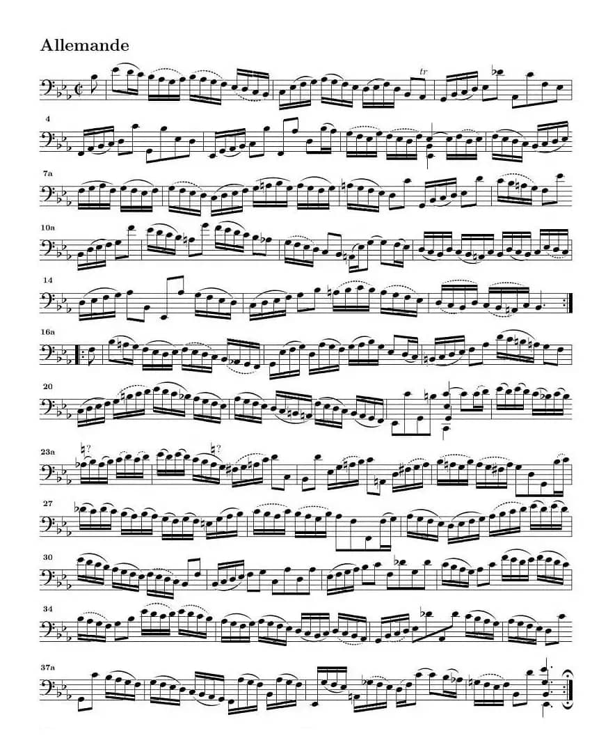 巴赫无伴奏大提琴练习曲之四