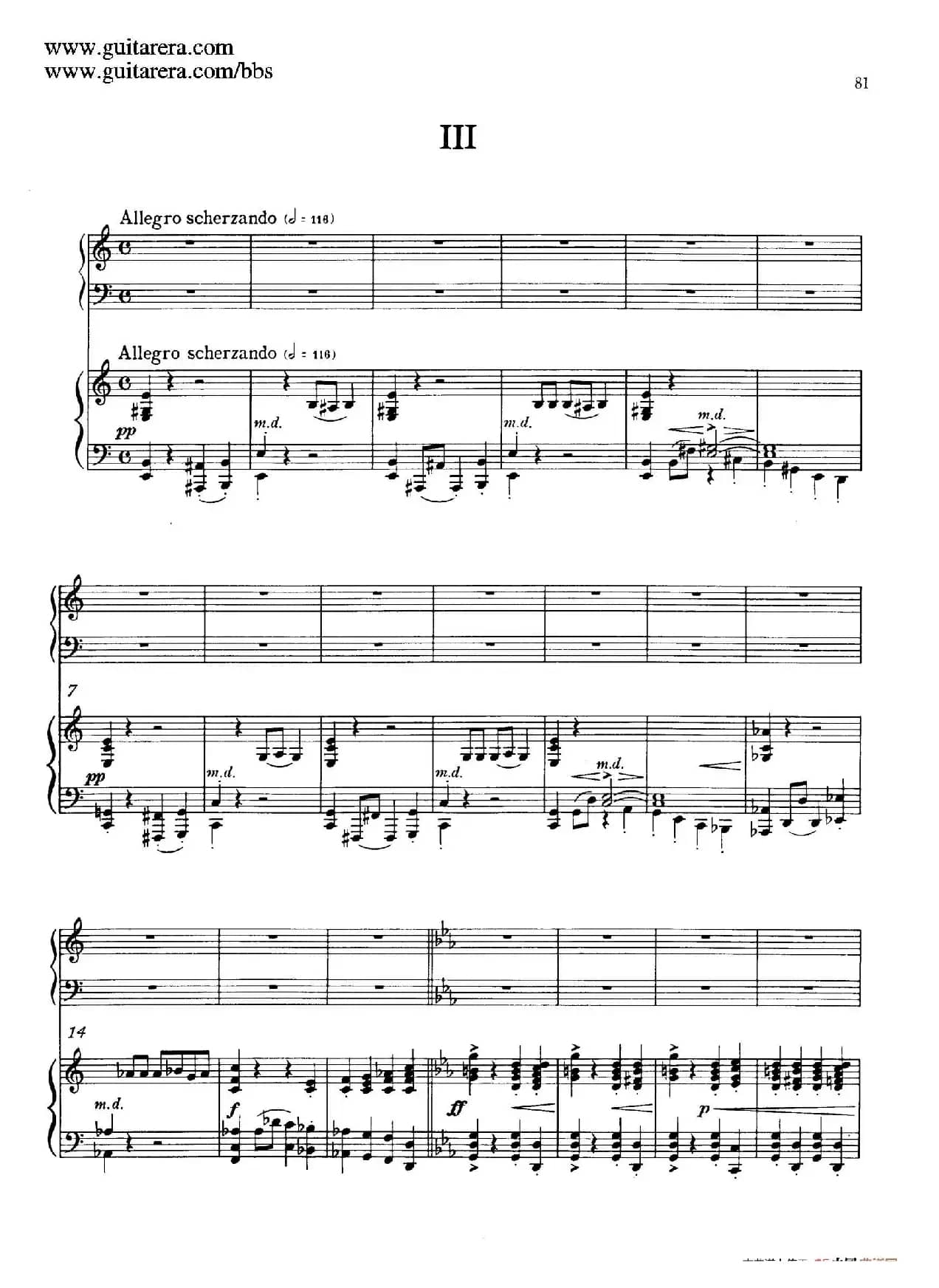 c小调第二钢琴协奏曲 Op.18(双钢琴·第三乐章)