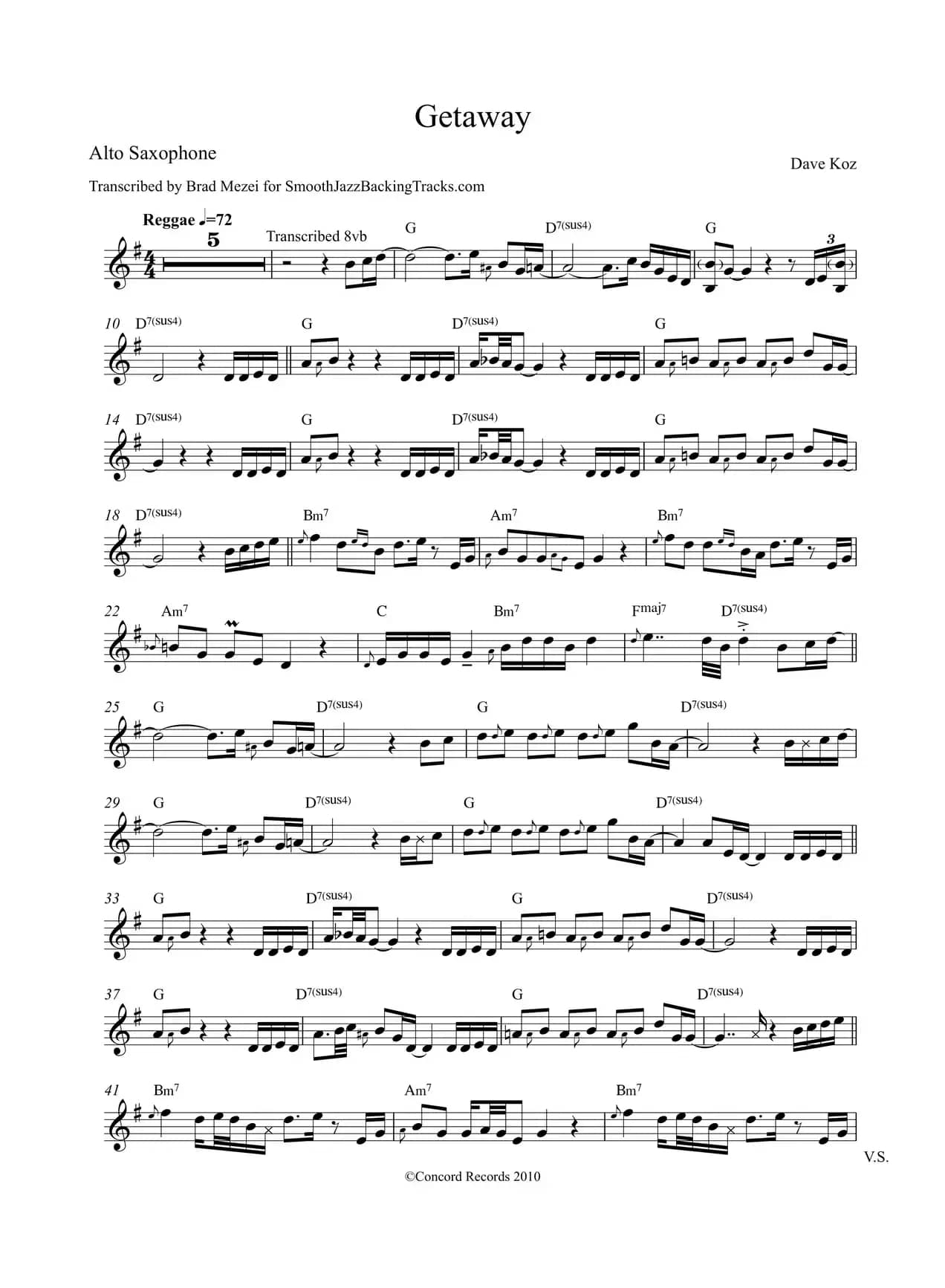 Getaway（中音萨克斯）