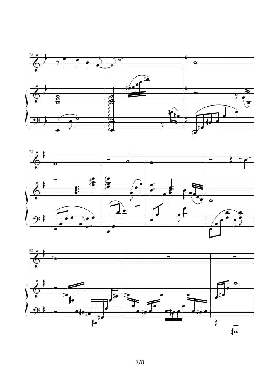 Ending（钢琴伴奏谱）