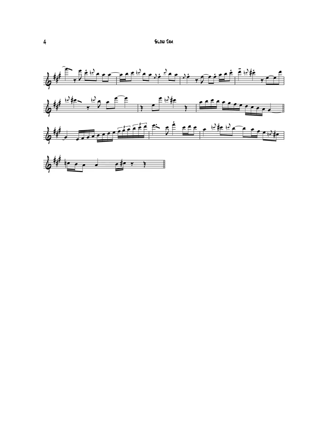 Slow Jam（次中音萨克斯）