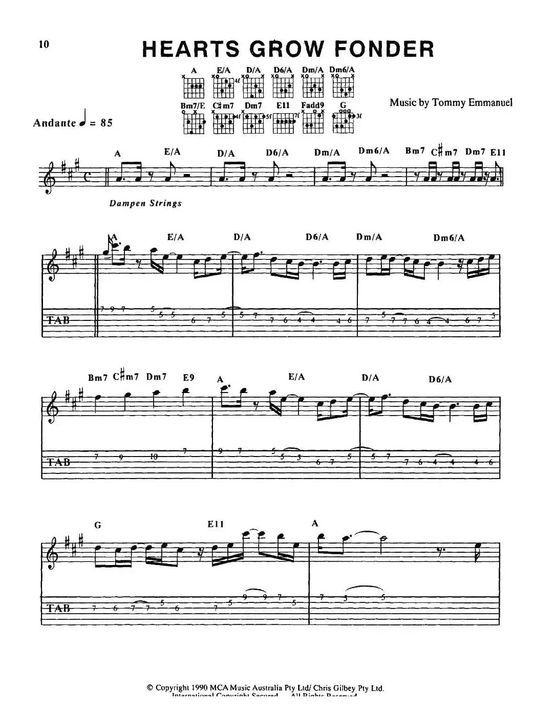 tommy emmanuel：HEARTS GROW FONDER（指弹吉他）