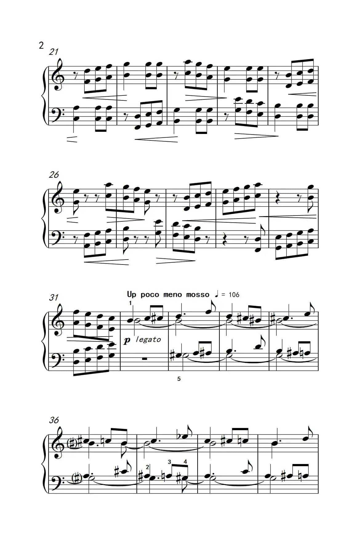 民间曲调变奏（巴托克 小宇宙 钢琴教程 4）