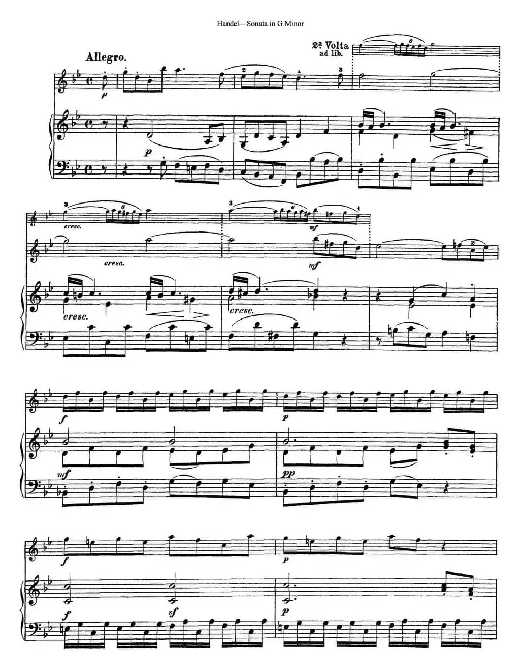 Violin Sonata No.2 in G minor（小提琴+钢琴伴奏）