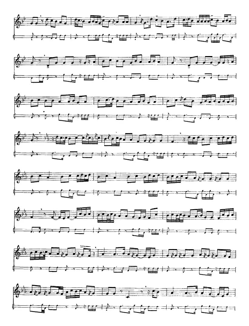 十二木卡姆：Ⅸ 巴雅特木卡姆 419——430（主旋律谱）