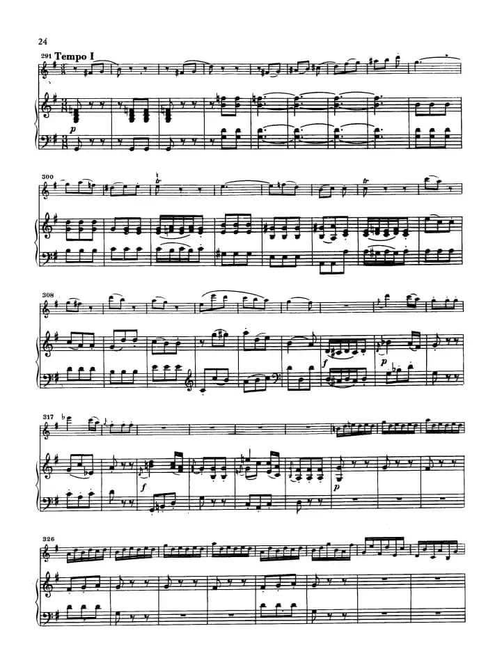 第三协奏曲第三乐章 G大调 Op.216（小提琴和钢琴）