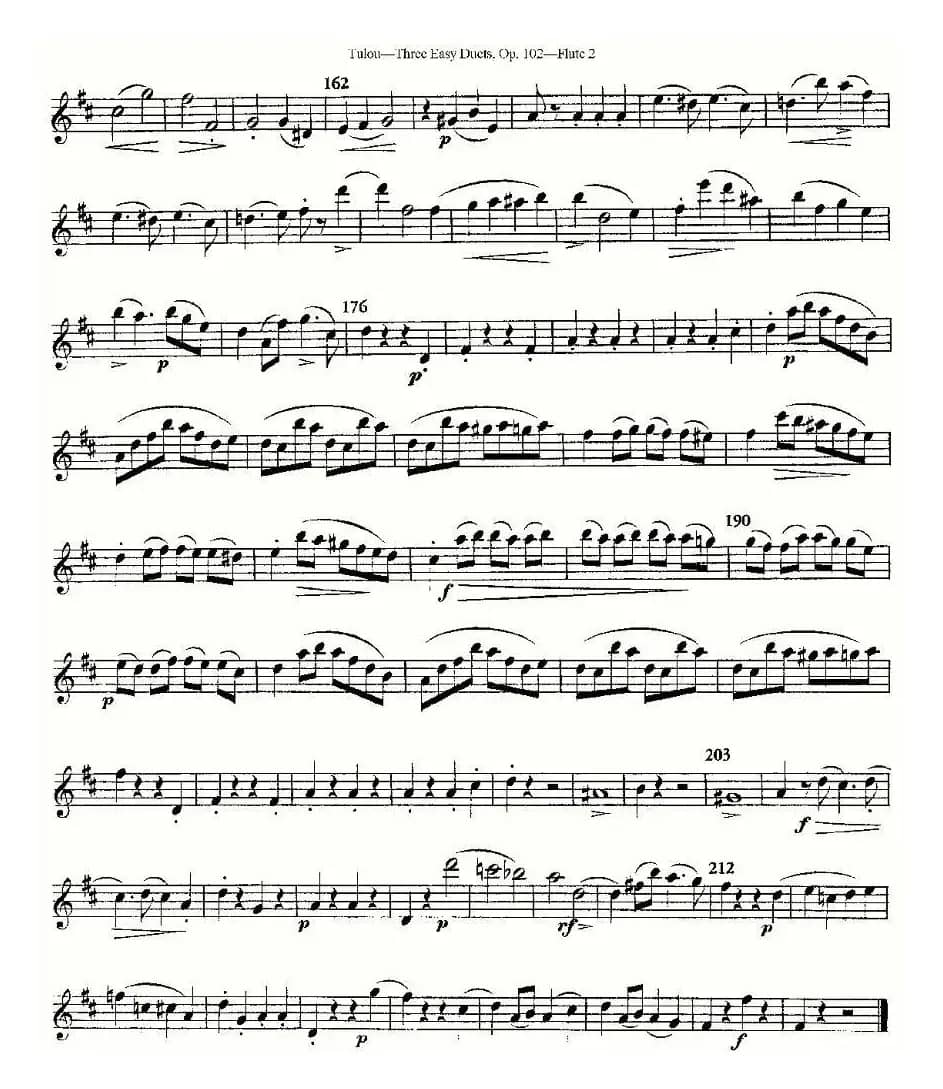 Three Easy Duets,Op.102 之第二长笛（三首简易重奏曲作品102号）
