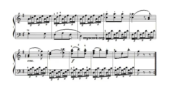 车尔尼599第62首曲谱及练习指导