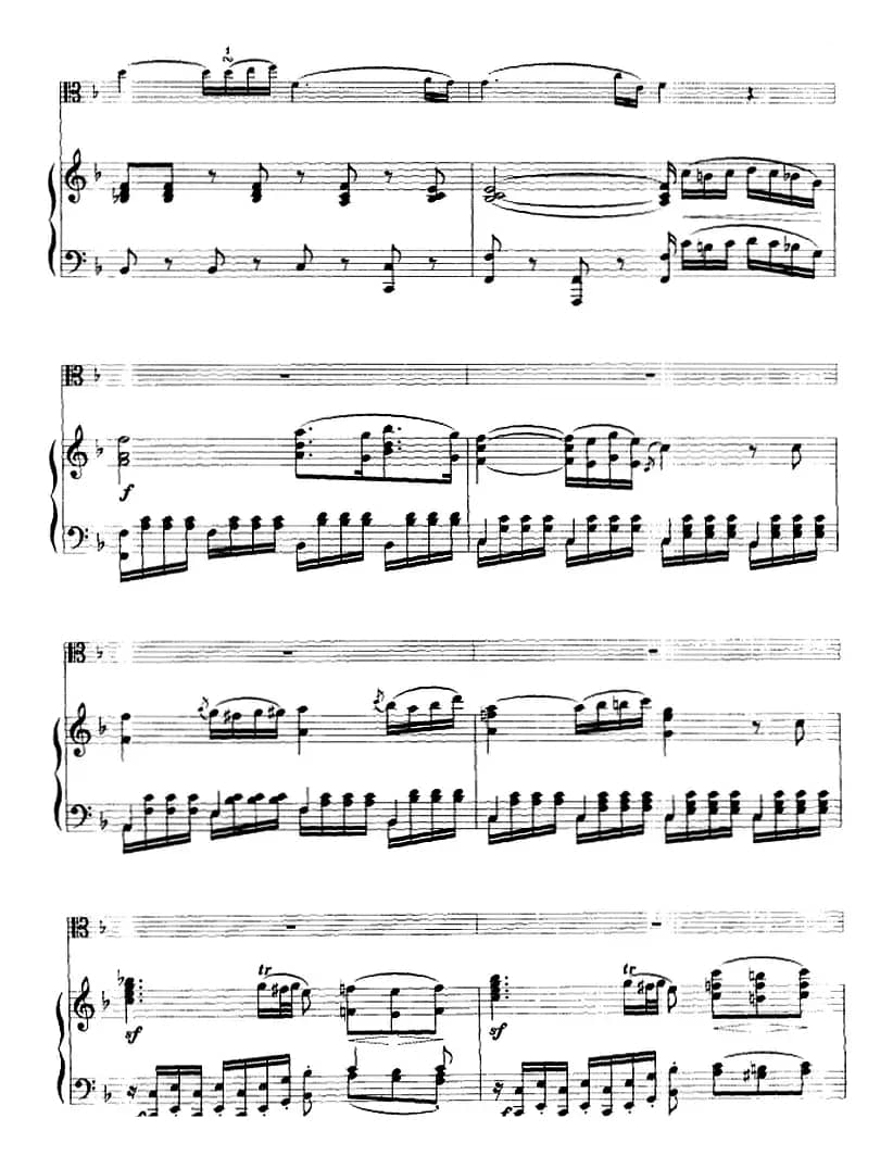 F大调浪漫曲（中提琴+钢琴伴奏）