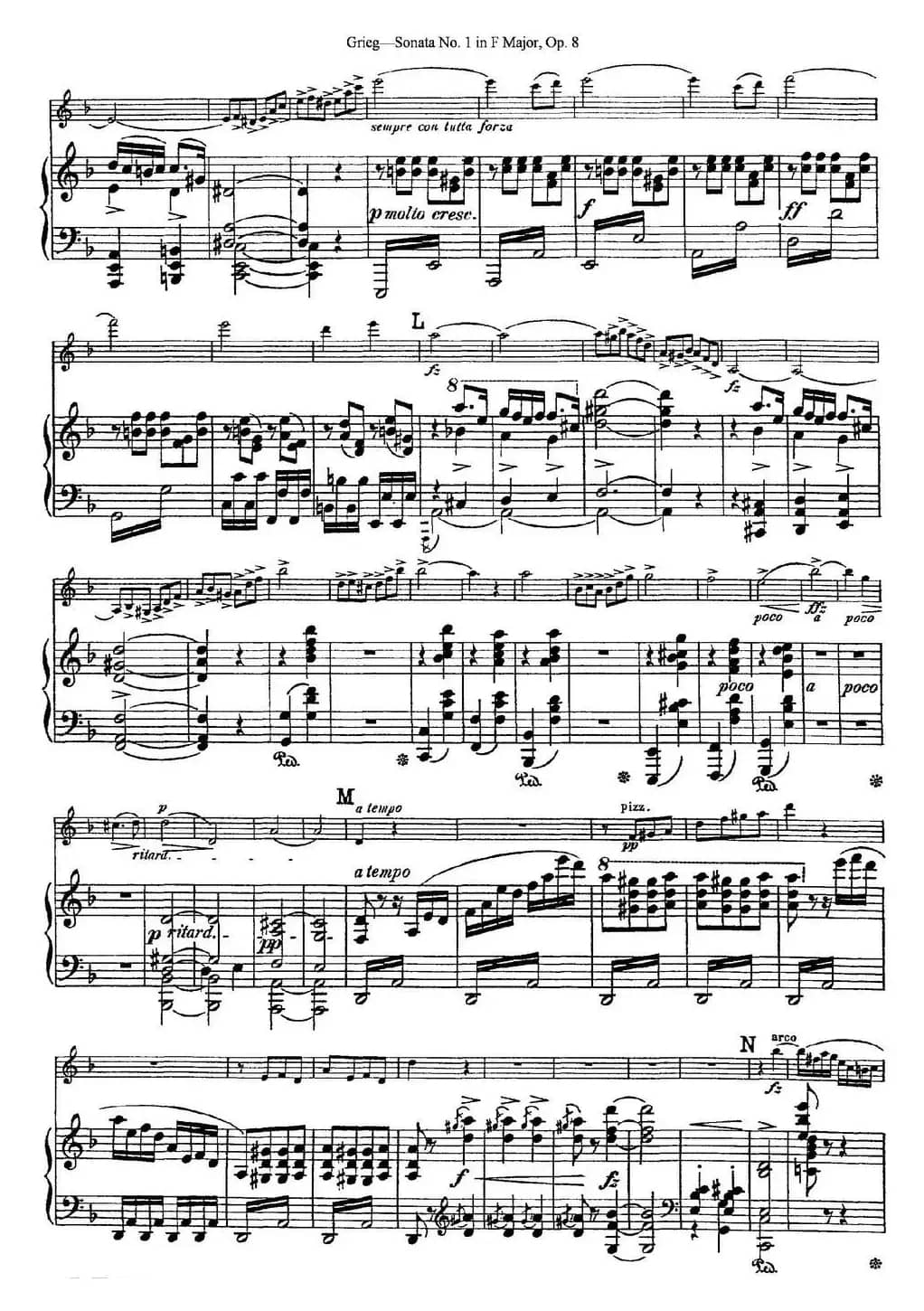 Violin Sonata No.1 Op.3（小提琴+钢琴伴奏）