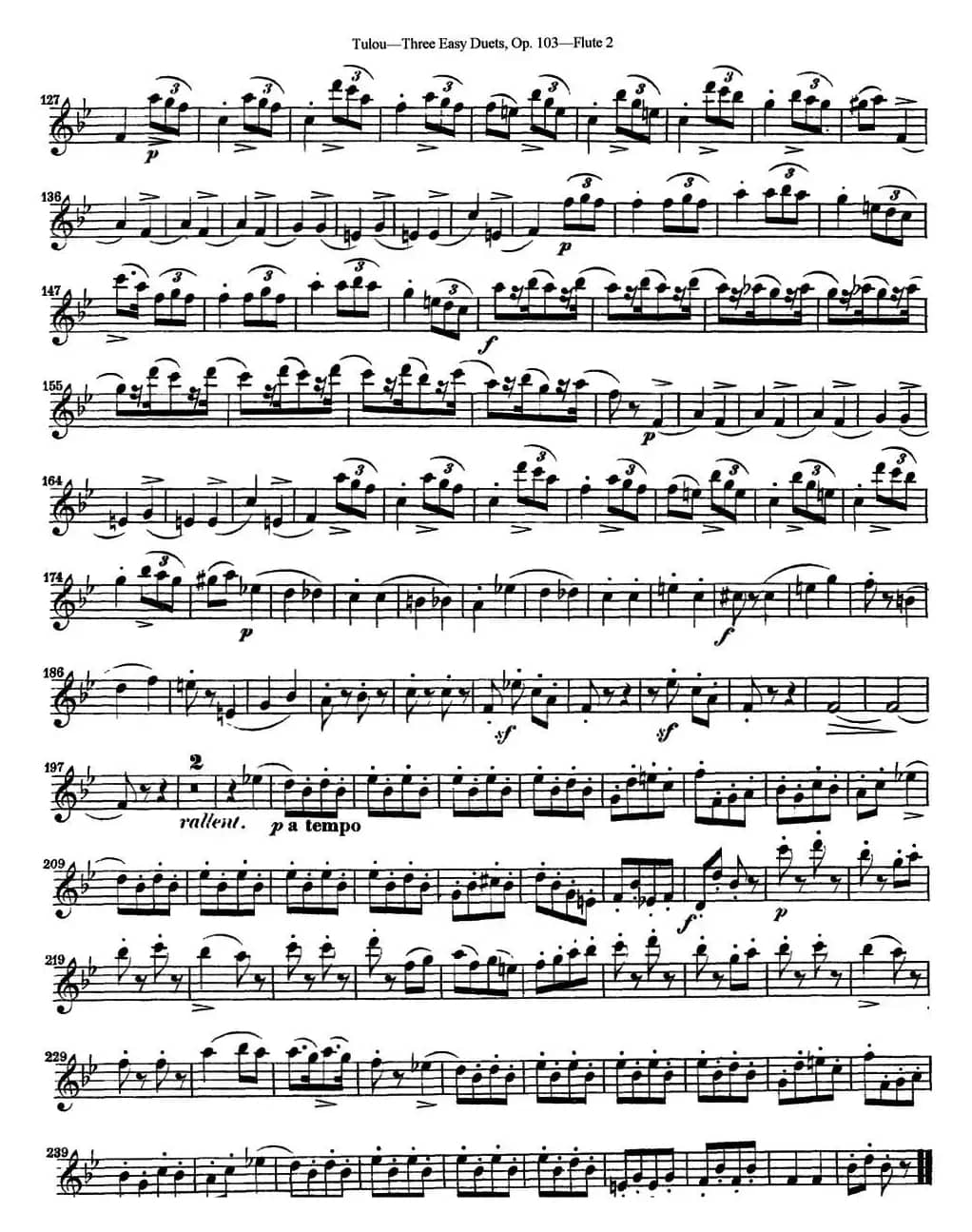 图露三首长笛简易重奏曲Op.103（Flute 2）（NO.3）