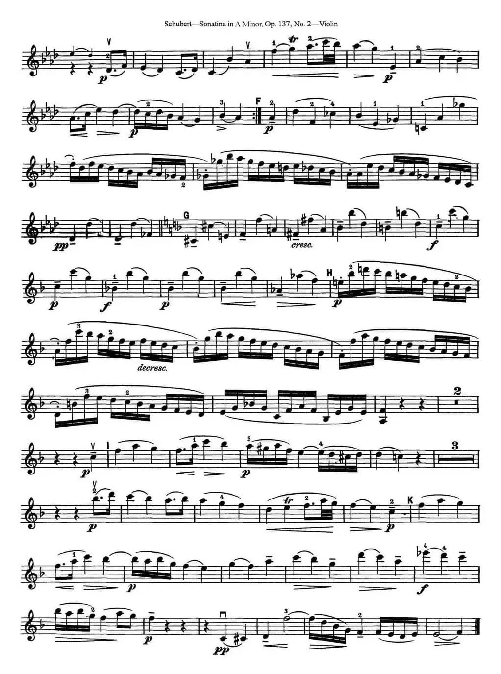 Violin Sonatina in A minor Op.137 No.2