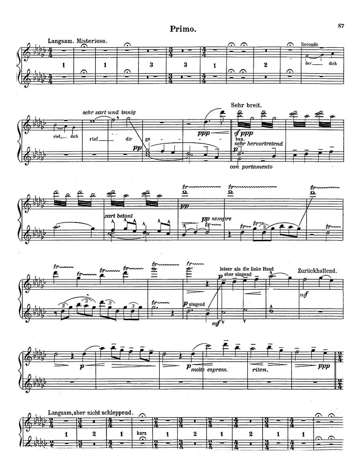 c小调第二交响曲“复活”（Ⅴ）（改编四手联弹版）