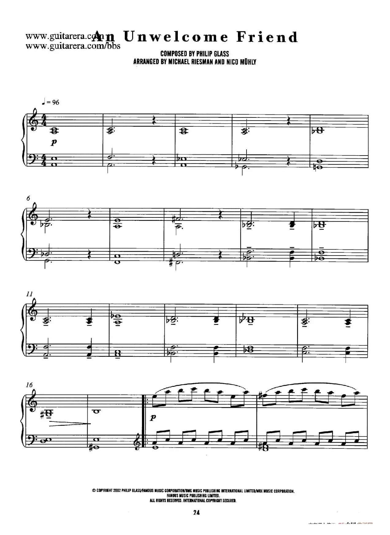 电影《时时刻刻》配乐 5. 冷漠的朋友 An Unwelcome Friend 