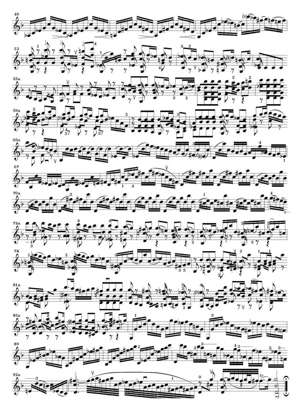 Bach Sonata BWV1001（无伴奏小提琴组曲）