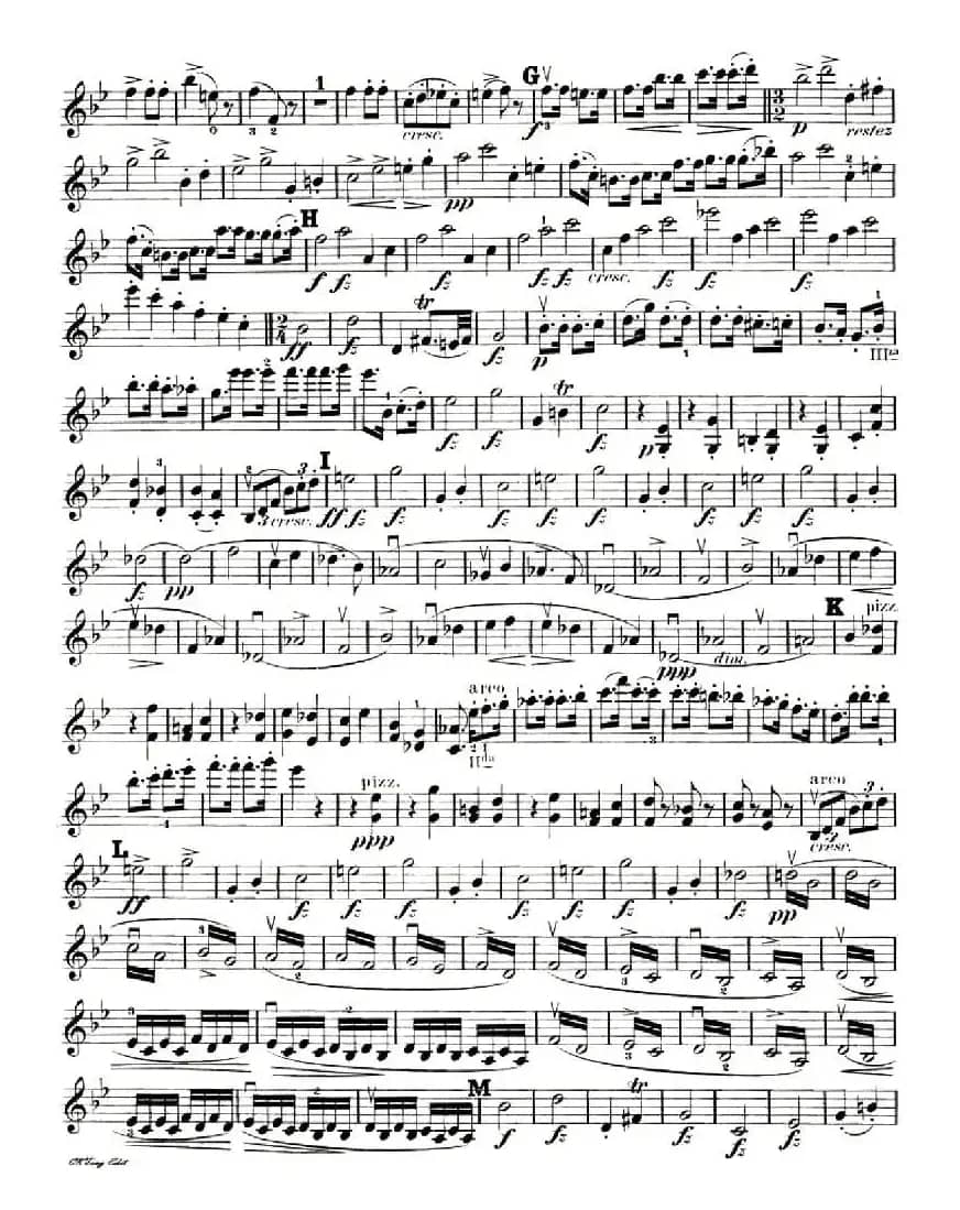 第一钢琴,小提琴，大提琴三重奏 Op.99之小提琴分谱