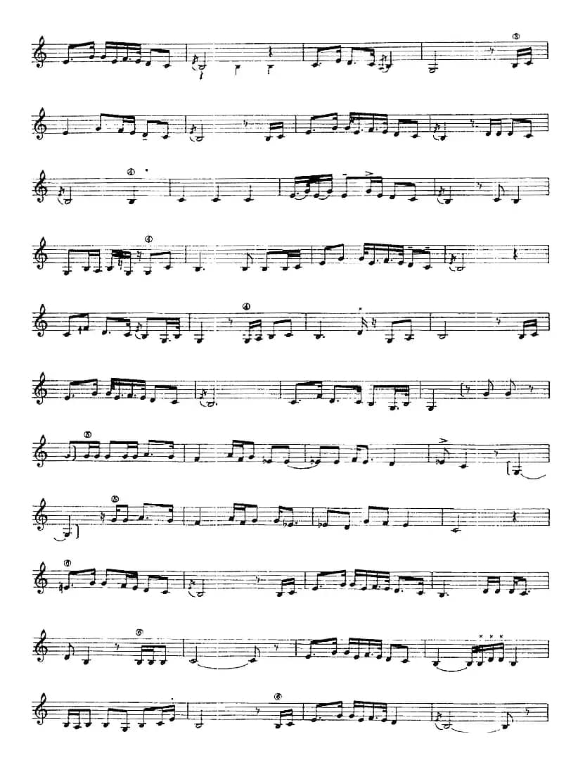 十二木卡姆：Ⅹ 纳瓦木卡姆 451——461（主旋律谱）