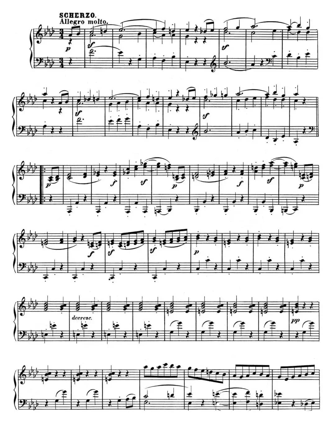 贝多芬钢琴奏鸣曲12 葬礼进行曲 降A大调 Op.26 A-flat major